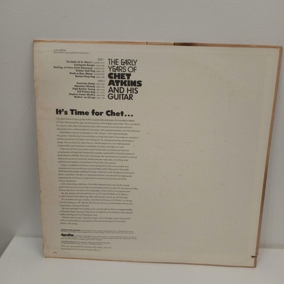 Vintage The Early Years Of Chet Atkins And His Guitar Vinyl Record Album - Picture 4 of 10